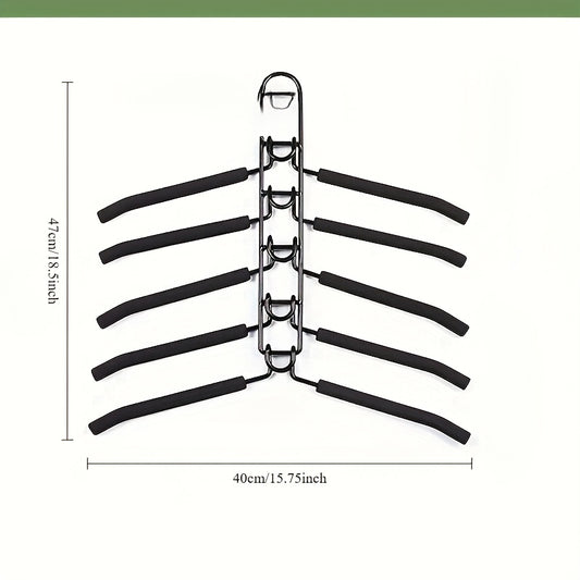 Zestaw 5 Wieszaków Wielowarstwowych 5-w-1 – Metalowe, Oszczędzające Miejsce